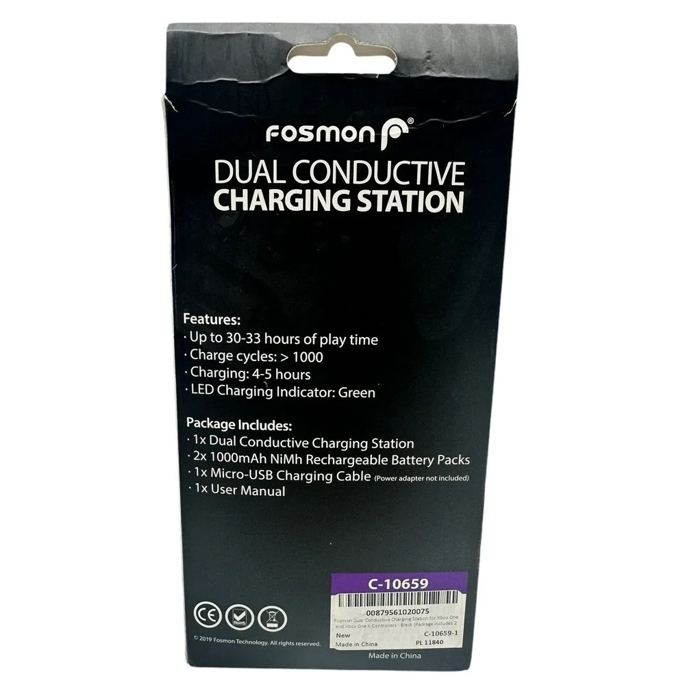 Fosmon C10659 Dual‎ PRO Controller Charger for Xbox One/One X/One S